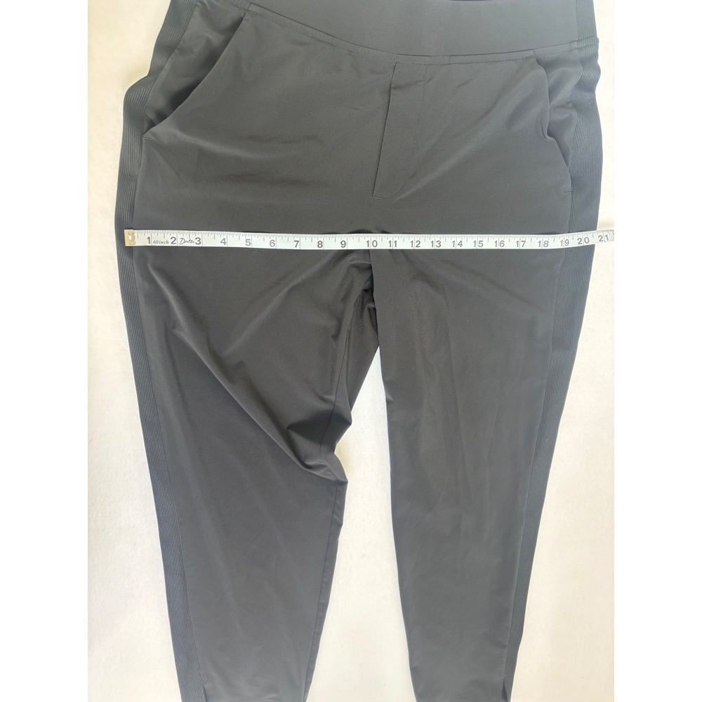 Athleta Brooklyn Ankle Pants Black Ribbed‎ Waist Travel Hike lightweight 10 NWOT - Picture 7 of 13